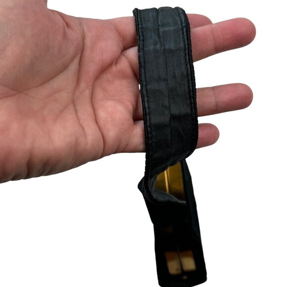 Vintage Textured Rayon 40's-50's Handbag With Gold/Brass Hardware - Picture 9 of 13